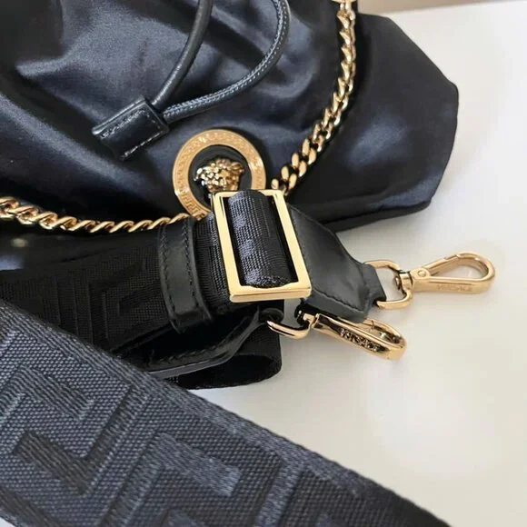 VERSACE Small Medusa Nylon Bucket Bag - Picture 7 of 13